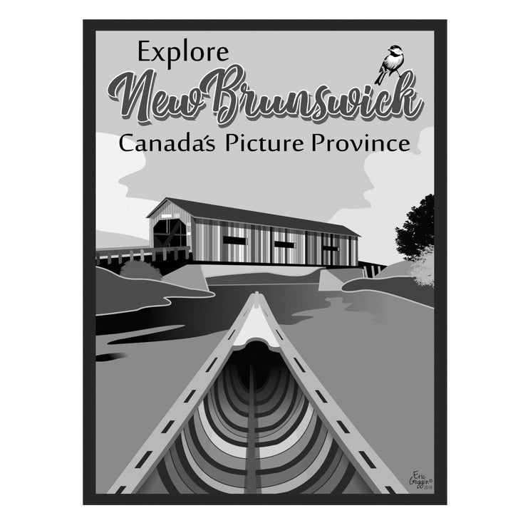 Destination Art - Explore New Brunswick Black and White